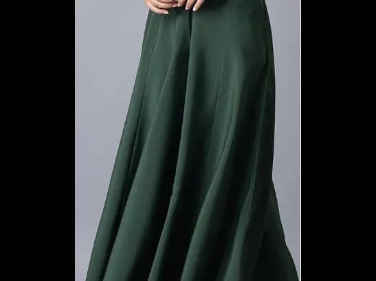Green woven palazzos (5)