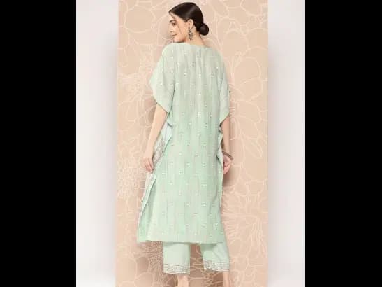 Ethnic Motifs Printed Regular Kurta with Trousers (2)