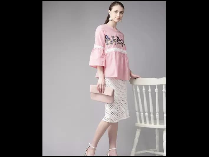 Red & White Striped A-Line Top (4)
