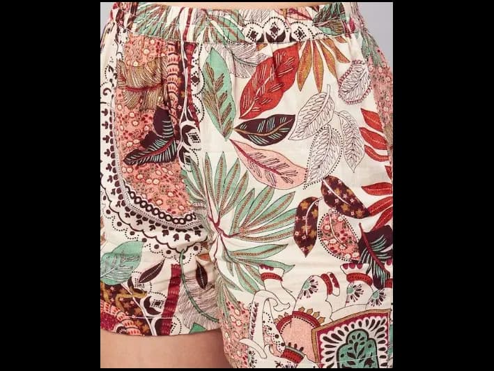 Ethnic Motifs Printed Pure Cotton Top With Shorts & Jacket (6)