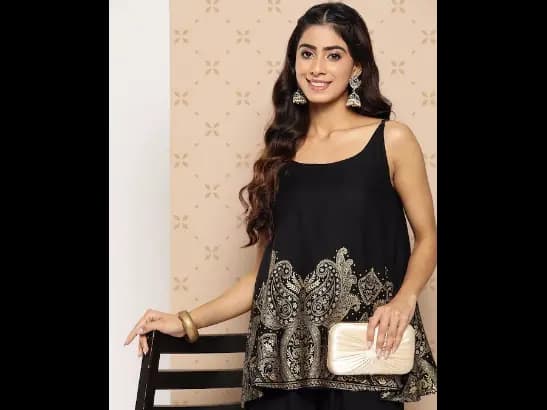 Ethnic Motifs Print Kurti with Palazzos (2)