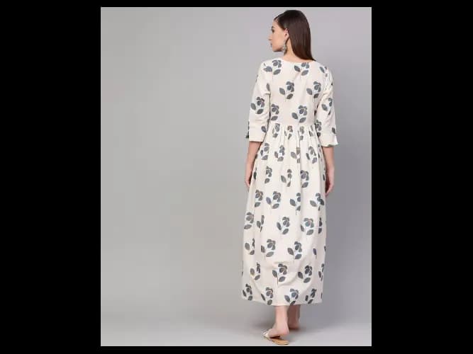 Tropical Printed A-Line Dress (2)