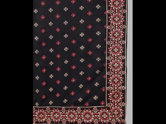 Floral Yoke Design Thread Work Kurta With Palazzos & Dupatta (3)