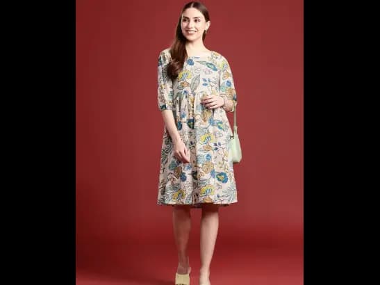 Floral Print A-Line Dress