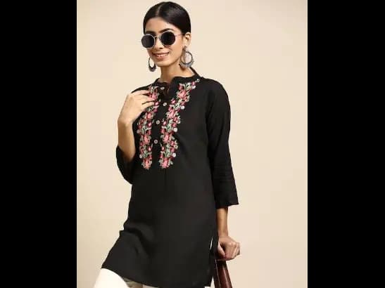 Floral Yoke Design Kurti (3)