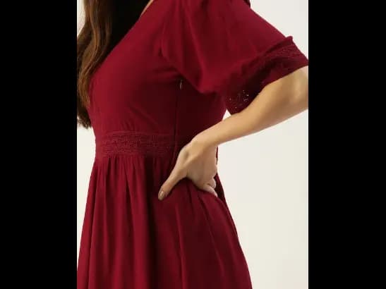 Maroon Midi Dress (3)