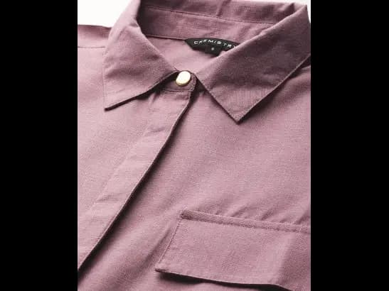 Front Knot Shirt Midi Dress (3)