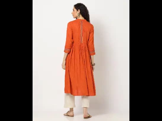Micro Print Flared Kurta (4)