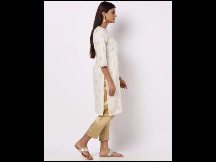 Foil Print Straight Kurta (4)