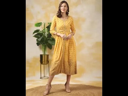 Women Floral Print Fit & Flare Dress (4)