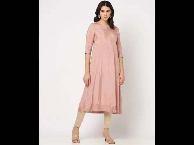 Zari Woven Flared Kurta