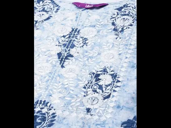White Paisley Motifs Printed Pure Cotton Kurta with Trousers & With Dupatta (4)