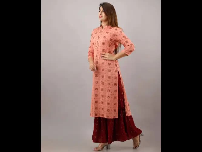 Floral Print Straight Kurta Set