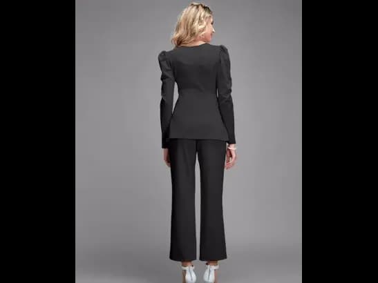 Sweetheart Neck Top With Trousers ( Full Set ) (3)