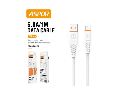 Aspor Micro USB/Type C/Lightning Cable - A125/A126/A127 - 100cm
