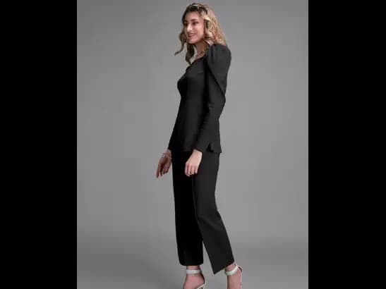 Sweetheart Neck Top With Trousers ( Full Set ) (2)