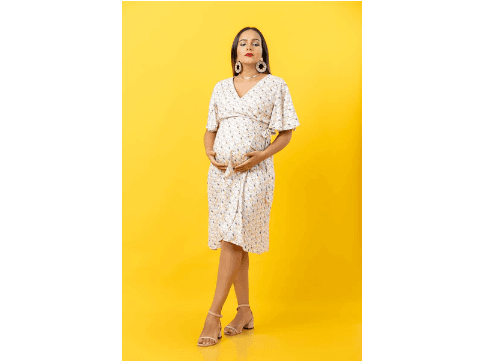 KEMI ALL THIS HAPPINESS - MATERNITY / NURSING WRAP DRESS (2)