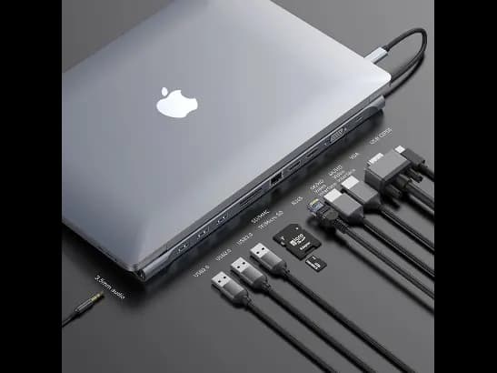 Baseus 11-in-1 Enjoyment Series Type-C Notebook Multi-functional Hub PD/HD4K*2/VGA/RJ45/SD/TF/USB*3/3.5MM Jack – CATSX-G0G- 6 Months Warranty (4)