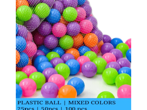 KEMI BABY BALL SET | KIDS BALL | BALLS TOYS FOR KIDS | MULTICOLORED PLASTIC BALLS | 100 BALLS IN 1 PACK | HIGH QUALITY (2)