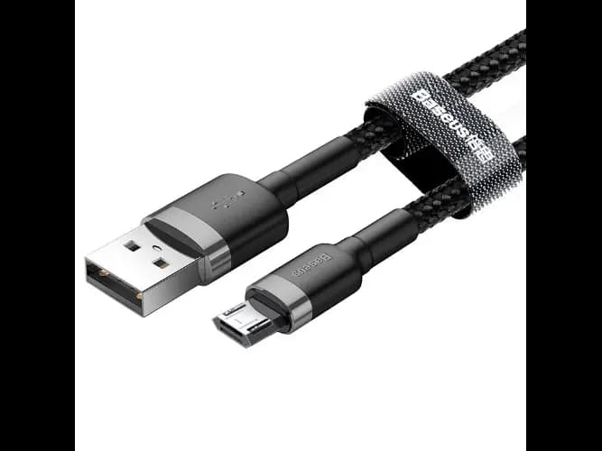 Baseus Cafule 0.5M Cable USB For Micro 2.4A Gray Black – CAMKLF-AG1 – 6 Months Warranty (5)