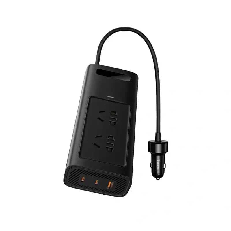 Baseus Power Inverter Pro 150W Car Current Converter – Black- 6 Months Warranty (3)