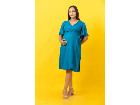 KEMI ALL THIS HAPPINESS - MATERNITY / NURSING WRAP DRESS (3)