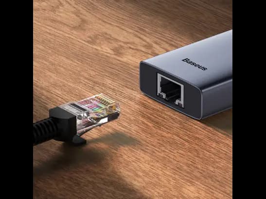 Baseus 4-Port HUB Flite Series Type-C to USB3.0*3   RJ45*1 – Space Grey – 6 Months Warranty (4)
