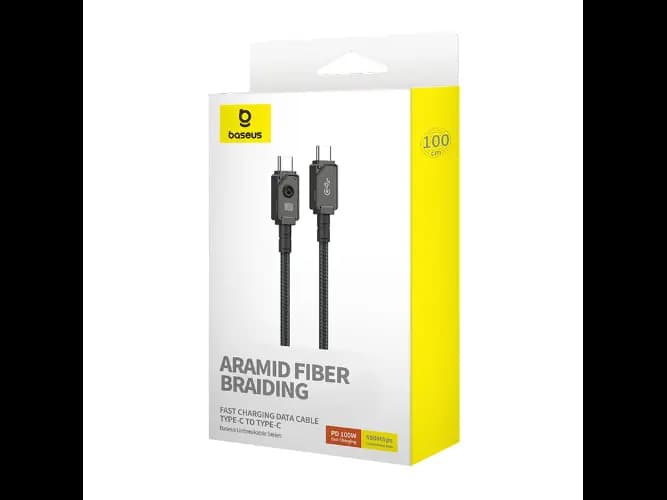 Baseus 1m Unbreakable Series Fast Charging Data Cable Type-C to Type-C 100W Cluster Black – P10355800111-00 – 6 Months Warranty (5)