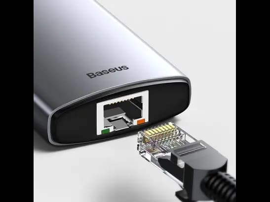 Baseus 8-in-1 Star Joy Series Multifunctional Type-C HUB Docking Station Gray (Type C to USB 3.0*3 / HDMI*1 / RJ45 Network 1000MBPS*1 / SD& TF card reader / Type C PD*1)- CAHUB-CV0G- 6 Months Warranty (2)
