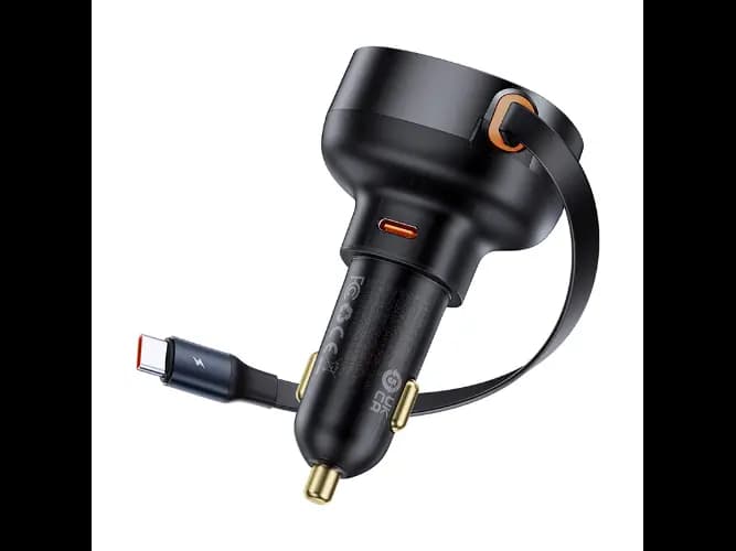 Baseus 60W Enjoyment Pro Car Charger C Retractable Type-C Cable (3)