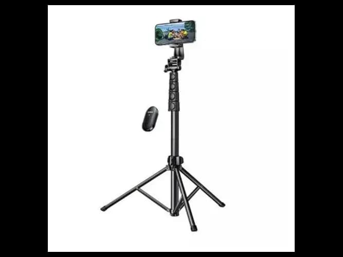 Ugreen 15609 Selfie Stick Tripod With Bluetooth Remote - Stable Structure Angle & Height Adjustable Full Aluminum Alloy with 3 months warranty