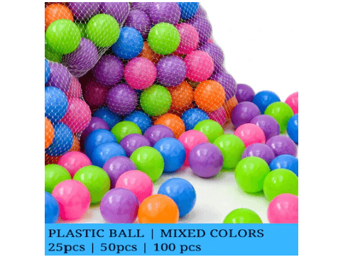 KEMI BABY BALL SET | KIDS BALL | BALLS TOYS FOR KIDS | MULTICOLORED PLASTIC BALLS | 25 BALLS IN 1 PACK | HIGH QUALITY (3)