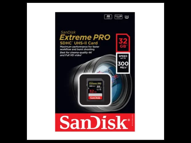 SanDisk Extreme Pro 32GB SDHC 300 MB/S UHS-II Memory Card (2)