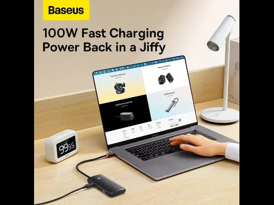 Baseus 6 in 1 Lite Air Joy Type-C HUB Docking Station – 6 Months Warranty (3)