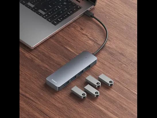Baseus 4-Port HUB UltraJoy Series Lite- 15cm Space Grey USB-A to USB3.0 x 4 – 6 Months Warranty (4)