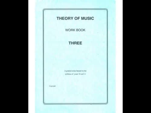 Theory Of Music Work Book 3