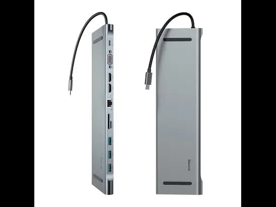 Baseus 11-in-1 Enjoyment Series Type-C Notebook Multi-functional Hub PD/HD4K*2/VGA/RJ45/SD/TF/USB*3/3.5MM Jack – CATSX-G0G- 6 Months Warranty (3)