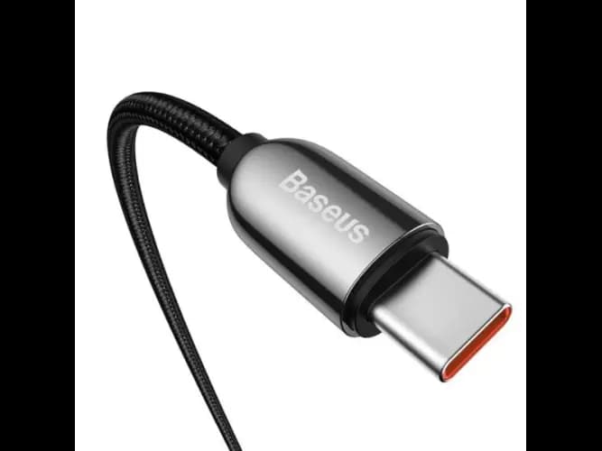 Baseus Display 1M 100W Fast Charging Data Cable Type-C to Type-C Black Digital Display- CATSK-B01- 6 Month Warranty (3)