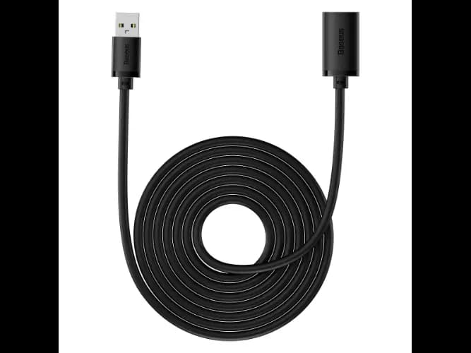 Baseus 5m AirJoy Series USB3.0 Extension Cable Cluster Black – B00631103111-05 – 6 Months Warranty