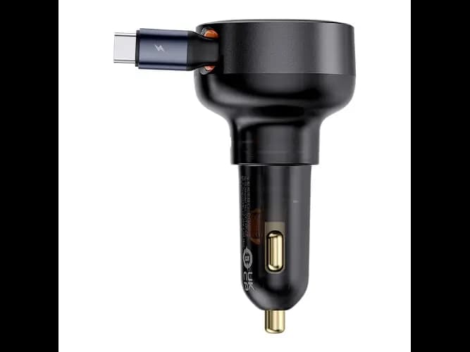 Baseus 60W Enjoyment Pro Car Charger C+Retractable Type-C Cable