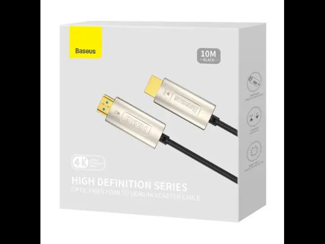 Baseus 15m 4K High Definition Series Optic Fiber HDMI to HDMI Adapter Cable Black – WKGQ050201 – 6 Months Warranty (3)