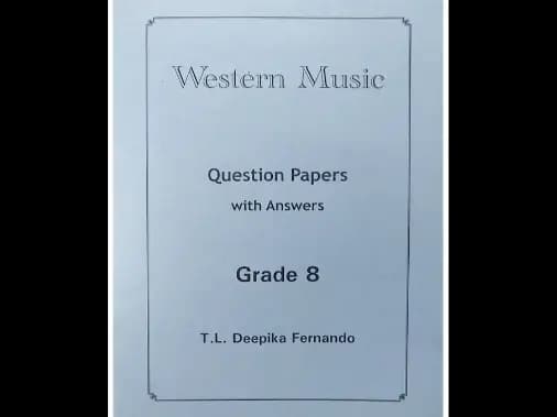 Western Music Question Papers With Answers Grade 08