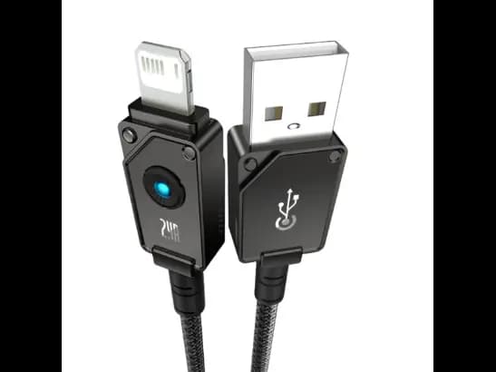 Baseus Unbreakable Series Fast Charging Data Cable USB to iP 2.4A 1m Cluster Black - P10355802111-00 (2)