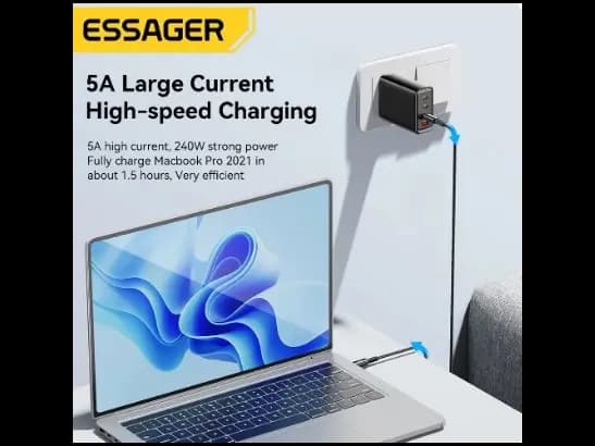 Essager 240W USB C Cable Type C Cable Fast Charging USB Type-C Wire 1M (2)