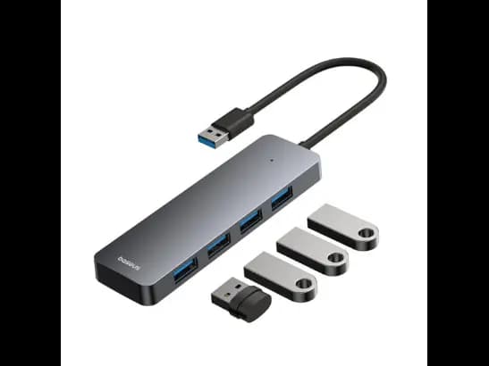 Baseus 4-Port HUB UltraJoy Series Lite- 15cm Space Grey USB-A to USB3.0 x 4 – 6 Months Warranty (2)