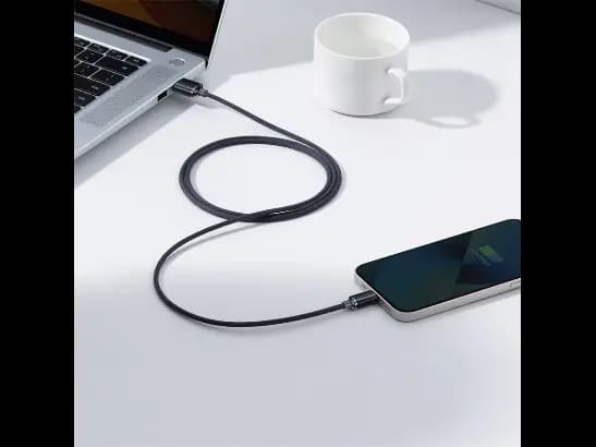 Baseus Crystal Shine Series Fast Charging Data Cable USB to iP 2.4A 1.2m Black - CAJY000001 - 8 MONTHS WARRANTY (5)