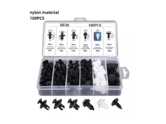 100pcs Auto Fastener Clip Kit Fender Rivet Clips