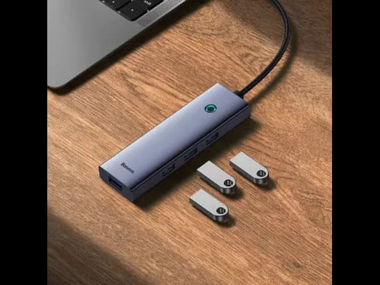 Baseus 4-Port HUB Flite Series USB A to 4 x USB 3.0 – Space Grey – Metal – 6 Months Warranty (4)