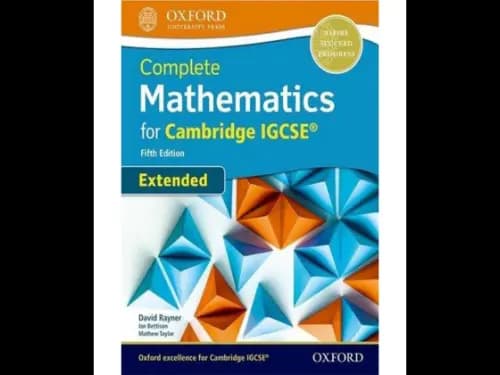 Complete Mathematics For Cambridge Igcse 5th Edition Extended