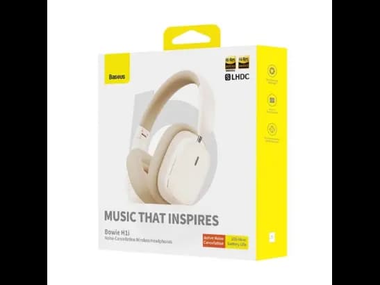 Baseus Bowie H1i Noise-Cancellation Wireless Headphones Stellar White – 6 Month Warranty - A00050402223-00 (4)